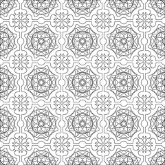 Unique coloring book square page for adults - seamless pattern tile