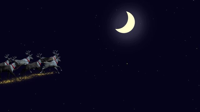Traineau du P&egrave;re No&euml;l avec alpha