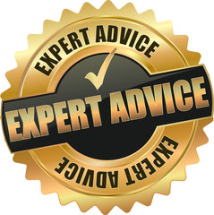 golden shiny vintage expert advice 3D vector icon seal sign button shield star with checkmark