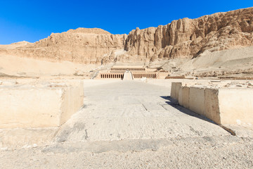 The temple of Hatshepsut near Luxor in Egypt