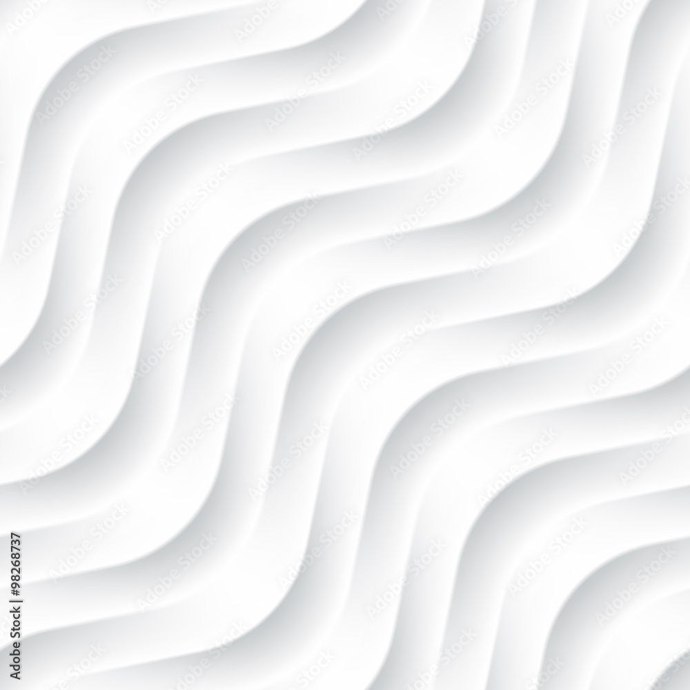 Poster white seamless background panel with wavy texture