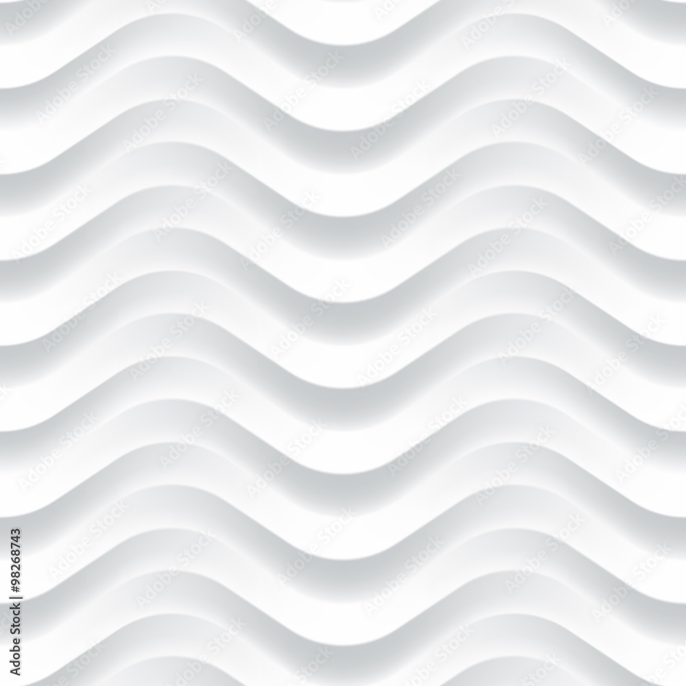 Poster white seamless background panel with wavy texture