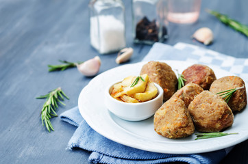 turkey liver meatballs with caramelized apples