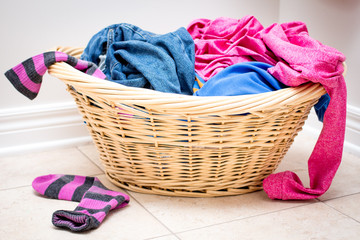 basket of clothes 