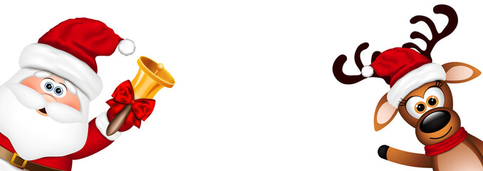 Funny Santa and Reindeer 