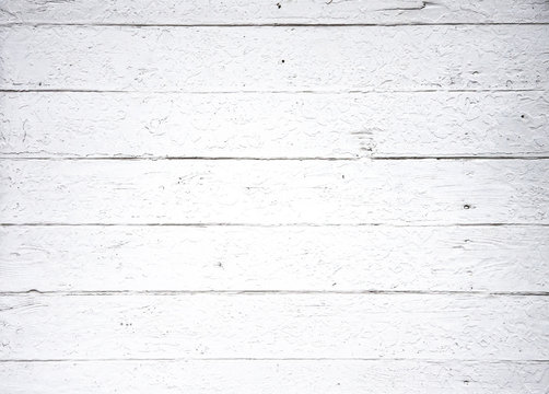 background of aged white wooden planks