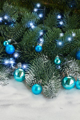 Blue christmas balls