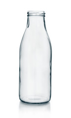 Empty milk bottle