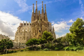 Vitrage gordijnen Artistiek monument Sagrada Família in Barcelona