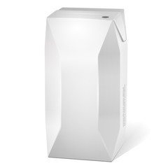 Juice Milk Carton Packages Blank White. Products On White Background Isolated. Ready For Your Design. Product Packing. Vector EPS10 