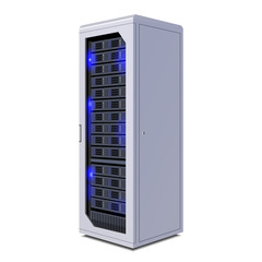 Telecommunication Racks, Server, Hardwares, Internet Data Center. Illustration Isolated On White Background. Vector EPS10