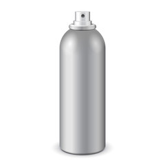 Gray Aerosol Spray Metal Bottle Can: Paint, Graffiti, Deodorant EPS10 
