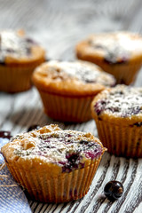 Muffins with black currants