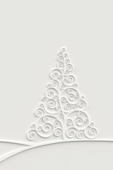 Christmas tree background - poster, flyer or greeting card design