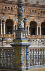 Obraz premium Plaza de Espana, Tile work details