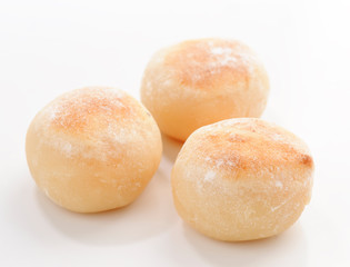 Portions of nougat marzipan
