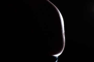 Eckiger Babybauch Nahaufnahme