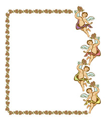 Vector frame with Cupid
