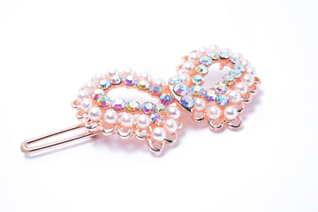 hairpin with gem on a white background