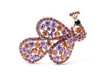 Firebird brooch isolated on white