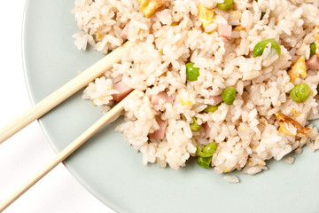 Chinese rice with vegetables and eggs
