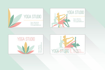 Fototapeta premium Yoga business card