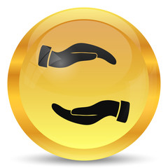 Protecting hands icon