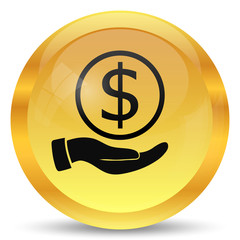 Money in hand icon