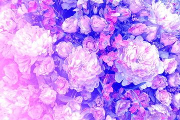 Fototapeta premium beautiful cloth artificial flowers for background
