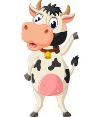 illustration of Cute cow cartoon
