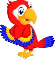 illustration of Cartoon cute parrot © hermandesign2015