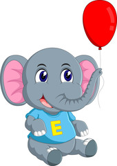 illustration of Cute elephant cartoon
