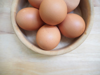 fresh chicken egg brown color