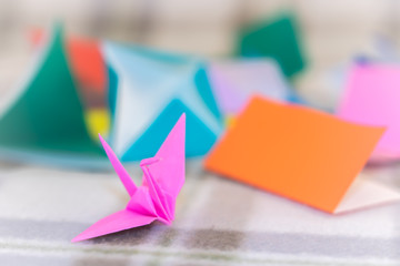 Teaching How to Make Crane from Small Piece of Origami