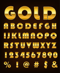 gold alphabet