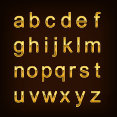 gold alphabet