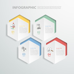 3D digital template Infographic. for business concept