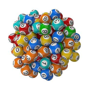 lottery balls stack.