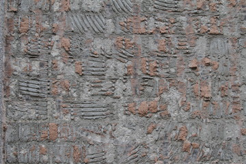 destroyed brick wall