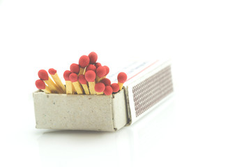 match on white background