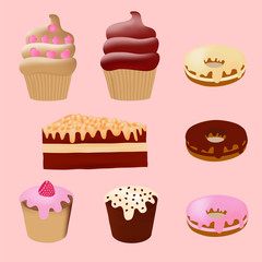 Cake, isolated objects