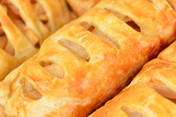 Bun with apple jam