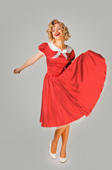 pin up woman full length