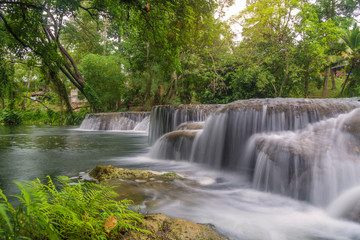 Waterfall in rain forest at national park