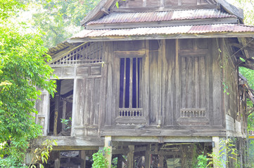 Thai style wooden house