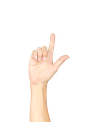 Obraz premium Hand isolated on white background with clipping path