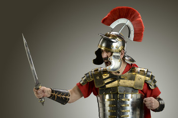 Naklejka premium Roman Soldier with sword