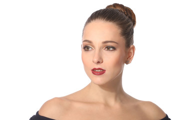 beautiful woman face portrait. isolate