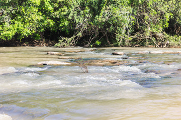 Background of waterfall with forest view