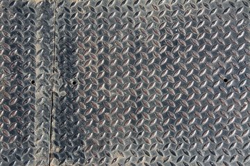 Background of old metal diamond plate 